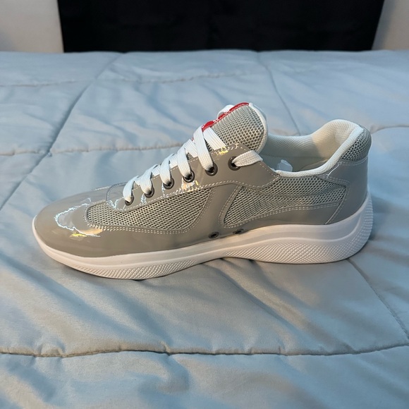 Patent leather and technical fabric Prada America's Cup sneakers - Picture 7 of 16